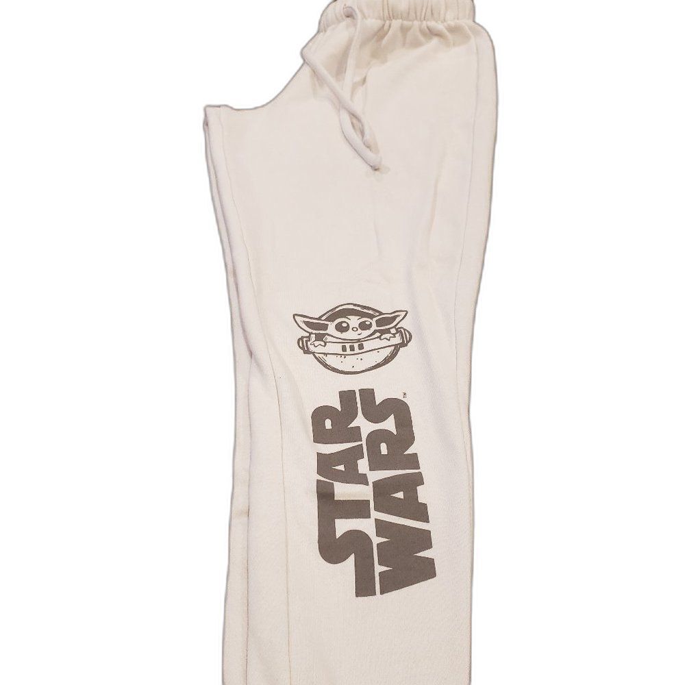 Star Wars Youth Sweatpants Sz S Grogu Mandalorian Pajamas Sleepwear Fall Winter - Picture 3 of 8